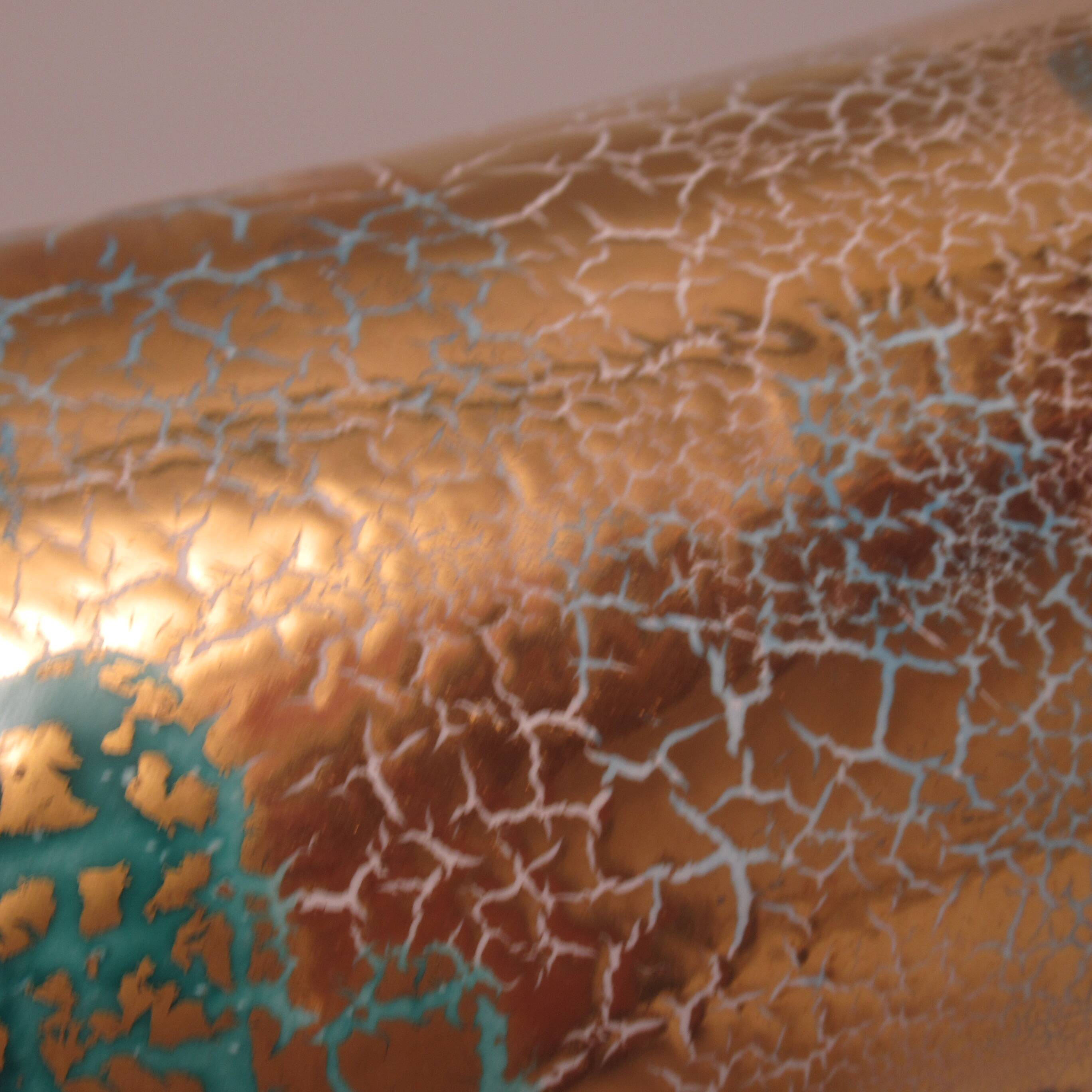 Italian gilded ceramic scroll vase circa 1960