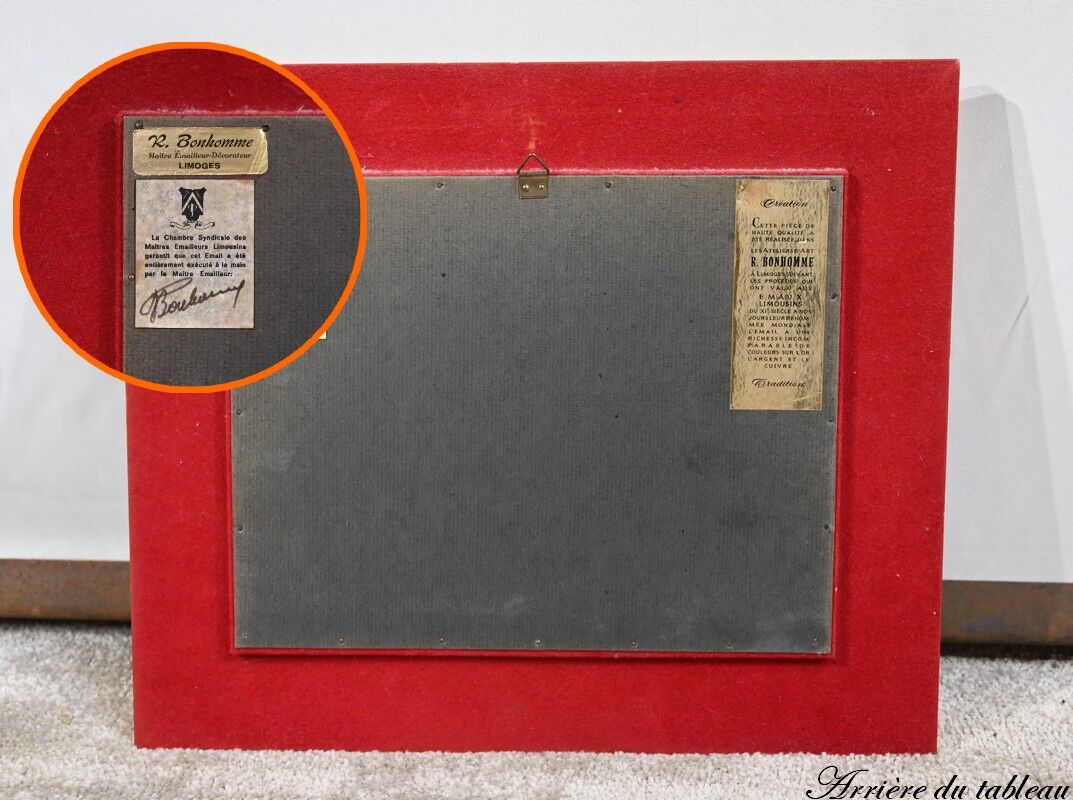 Painting Enamelled after C.Jalabert, signed R.Bonhomme – 1950