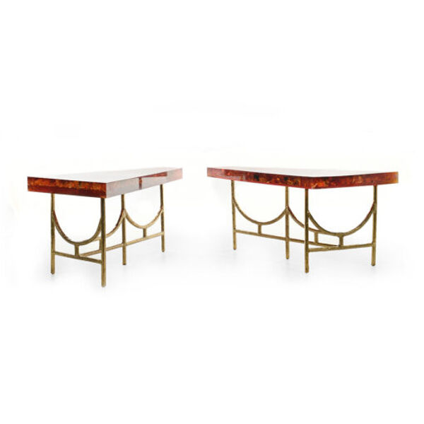 Table basse décomposée en résine fractale signée Henri Fernandez