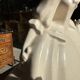 Large Art Deco sculpture attributed to Lejan – Lady and Gazelle – earthenware