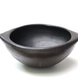 Empty colombian chamba black ceramic pocket, 70s