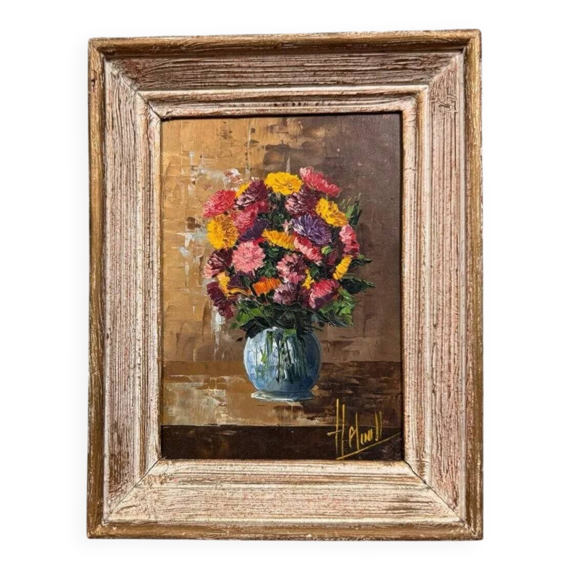 Oil painting on panel circa 1900