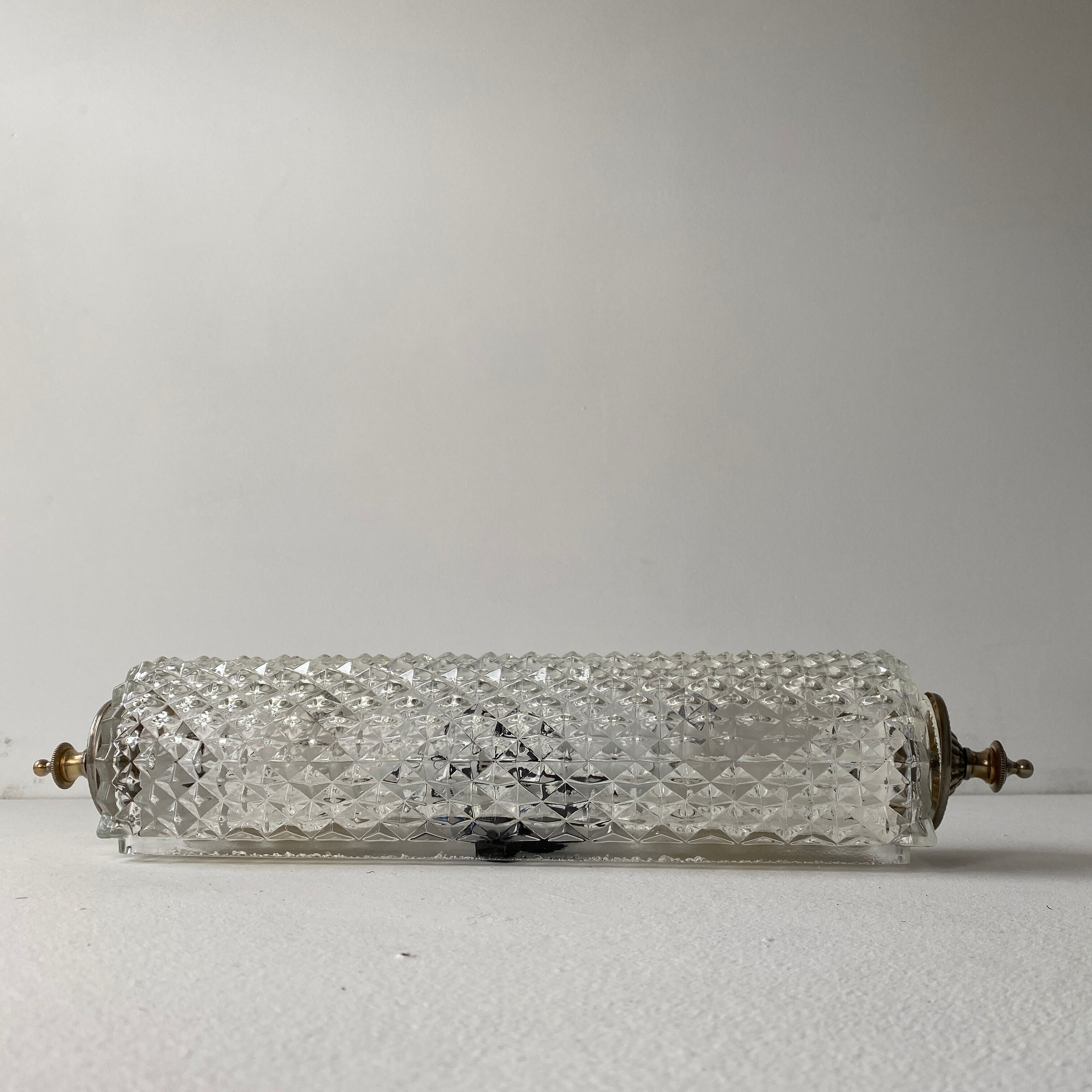 Old large glass wall lamp moulɠvintage 45 cm