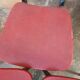 Lot de 4 chaises pieds compas noirs et rouges