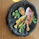 Palissy Vallauris majolica wall plate circa 1950