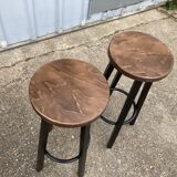Pair of industrial bar stools