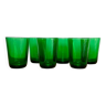 6 petits verres verts