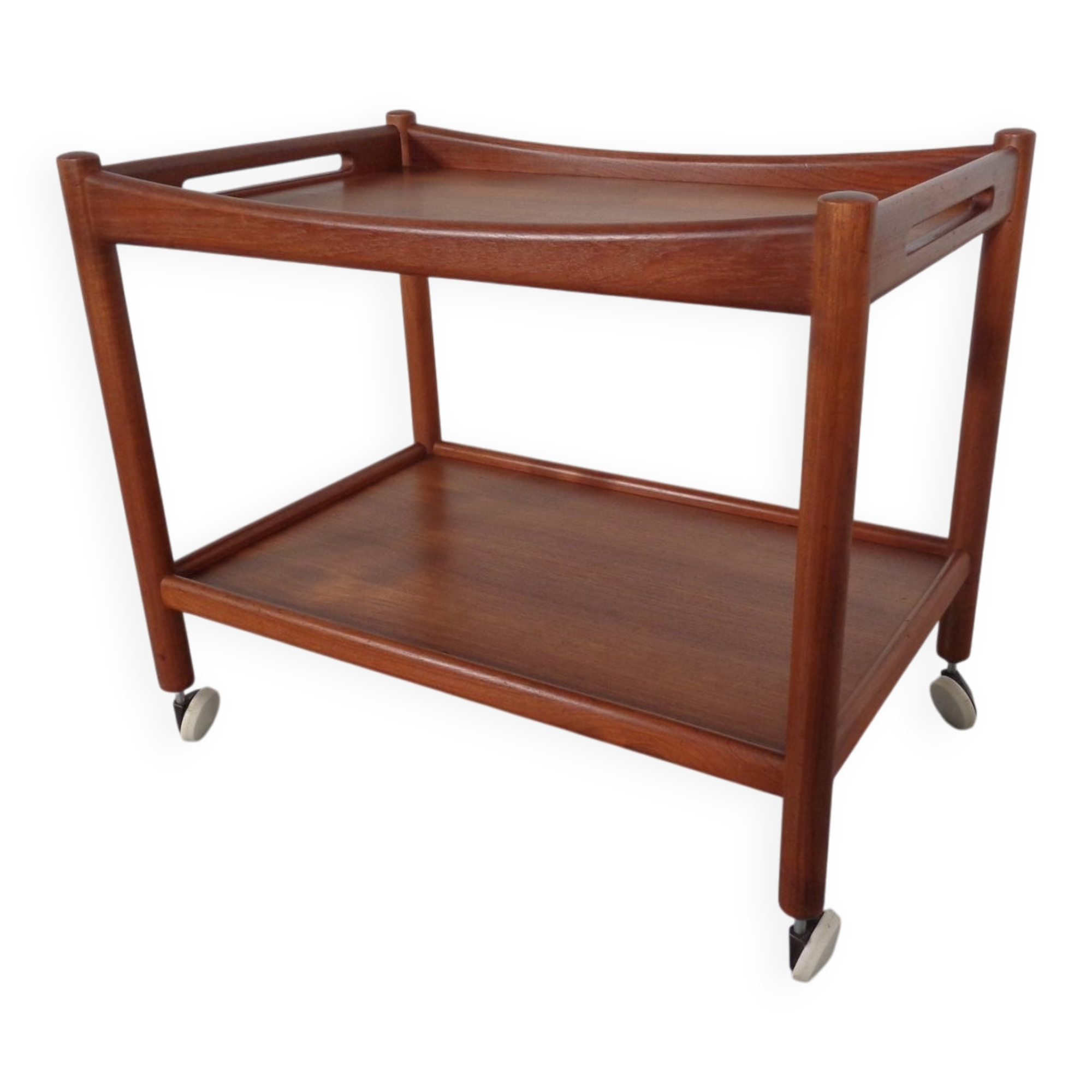 Teak tea cart by Hans J. Wegner for Andreas Tuck, Denmark, 1950s.