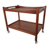 Teak tea cart by Hans J. Wegner for Andreas Tuck, Denmark, 1950s.