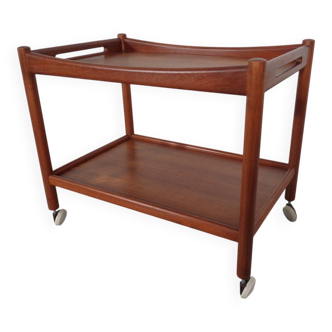 Teak tea cart by Hans J. Wegner for Andreas Tuck, Denmark, 1950s.