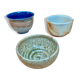 Set of 3 stoneware bowls