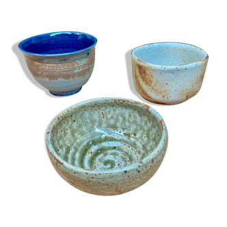 Set of 3 stoneware bowls