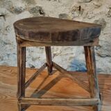 Tabouret Ancien en Chêne – Atelier Français (Années 1920)