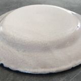 Old plate in auvillar earthenware, floral painting decoration, 19th century