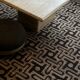 Table basse italienne en travertin du milieu du siècle