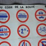 Old driving school poster highway code collection deco garage workshop