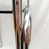 Design console 70 metal chromed smoked glass