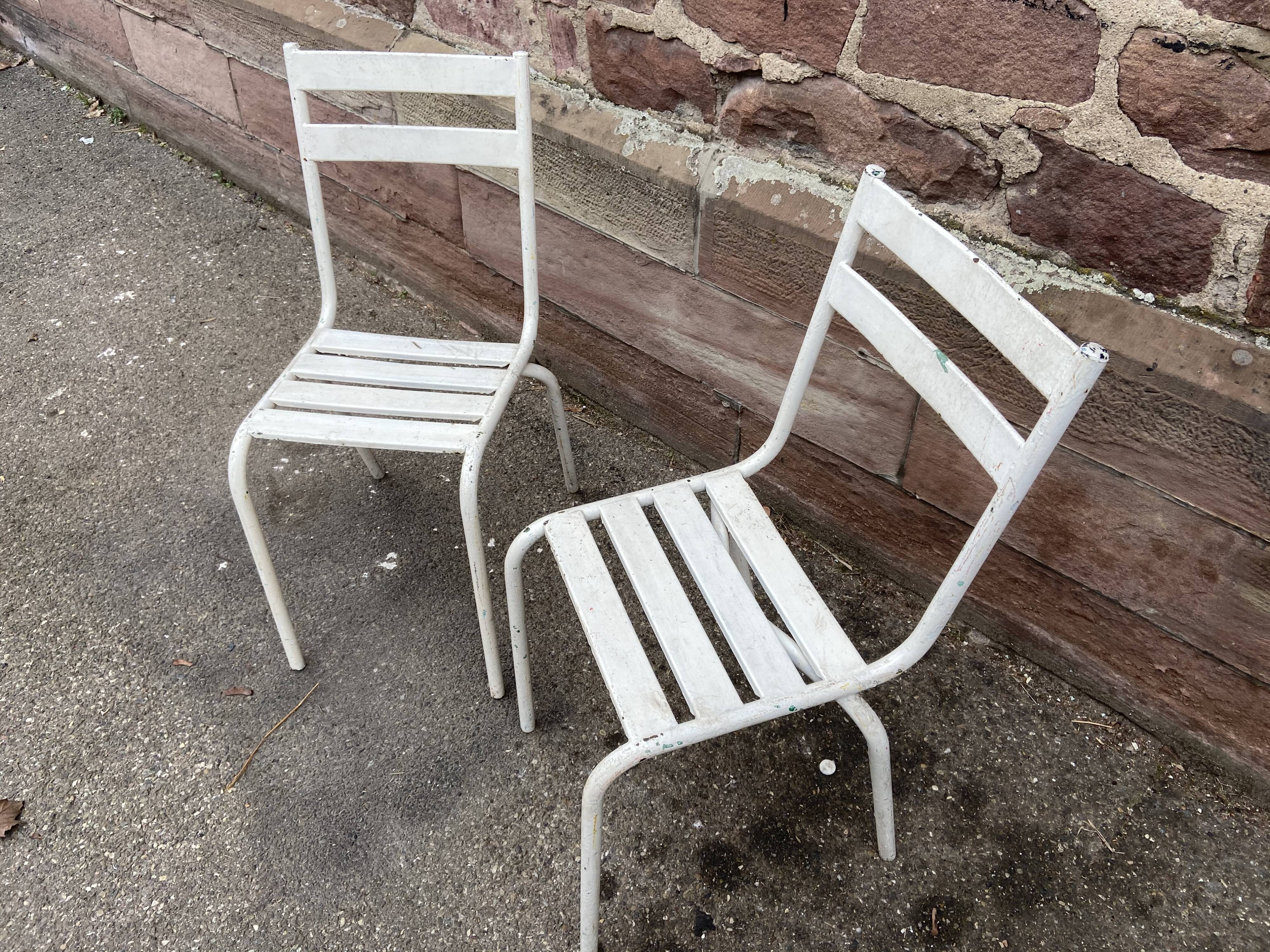 pair of terrace bistro chair 1960 Metal