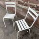 Paire de chaises bistrot de terrasse 1960 metal