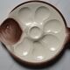 Longwy earthenware oyster plates Copenhagen model