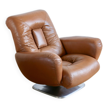 "Space age" armchair, 1970s, leather.