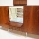Unique vintage design sideboard made of rosewood with a bar section from the 1960s