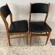 Chaise scandinave bois et simili noir
