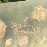Large painting of shells, cabinet of curiosities, sign, vintage