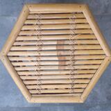 Ensemble de 3 tables gigognes vintage en bambou 70's