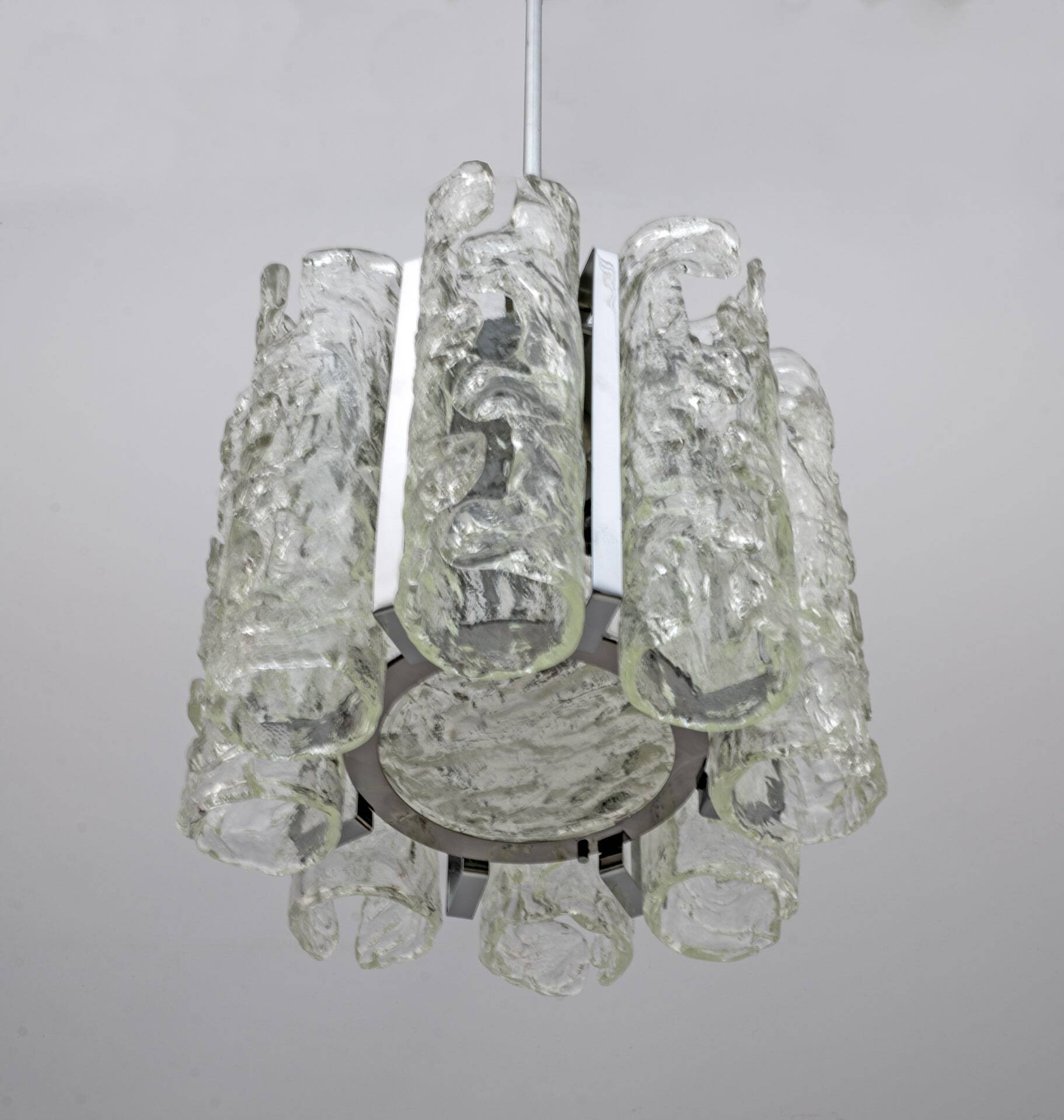 Carlo Nason Postmodern Italian Murano Glass Chandelier for Mazzega, 1970s