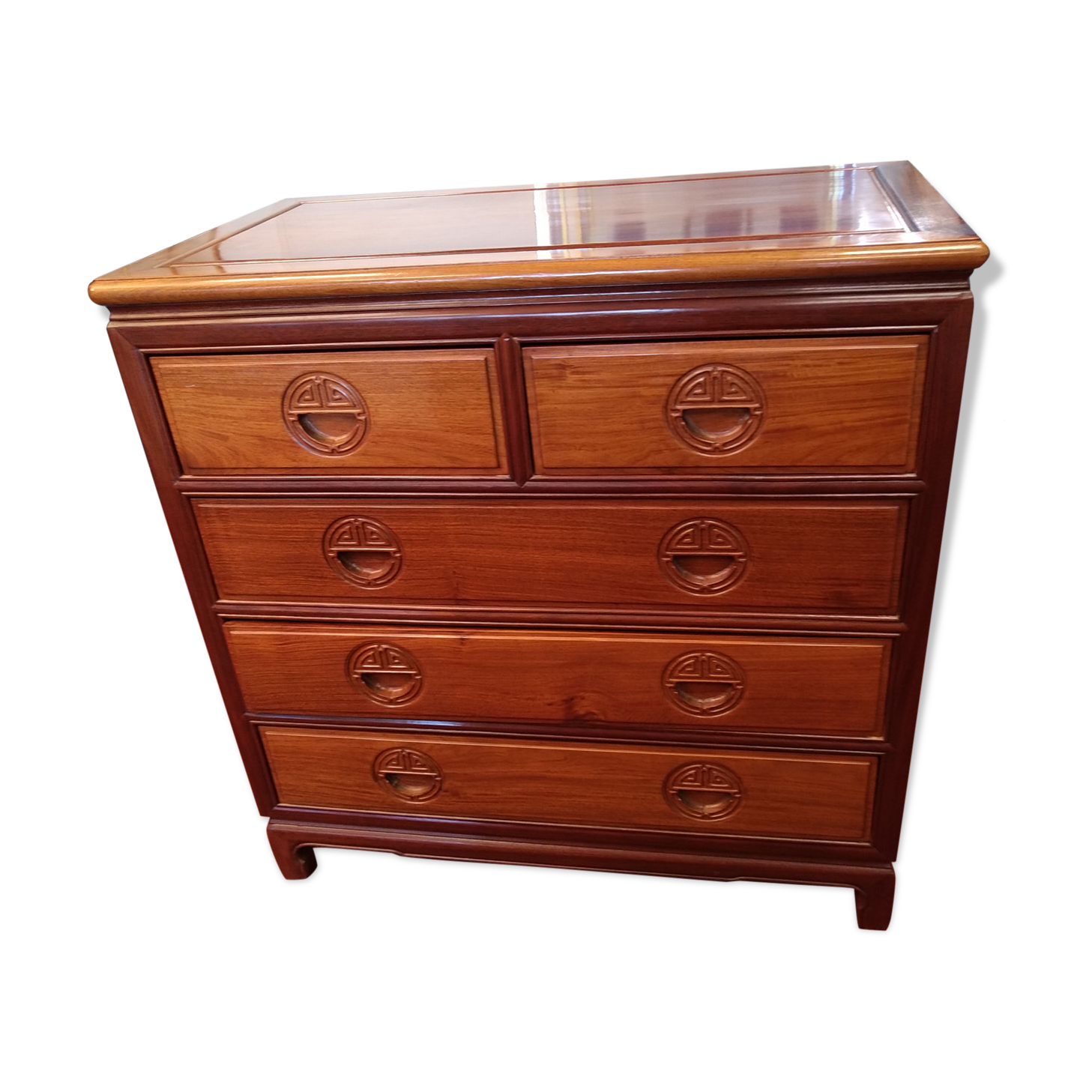 Chest of drawers 60s in exotic wood