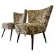 Set of 2 vintage floral cocktail armchairs