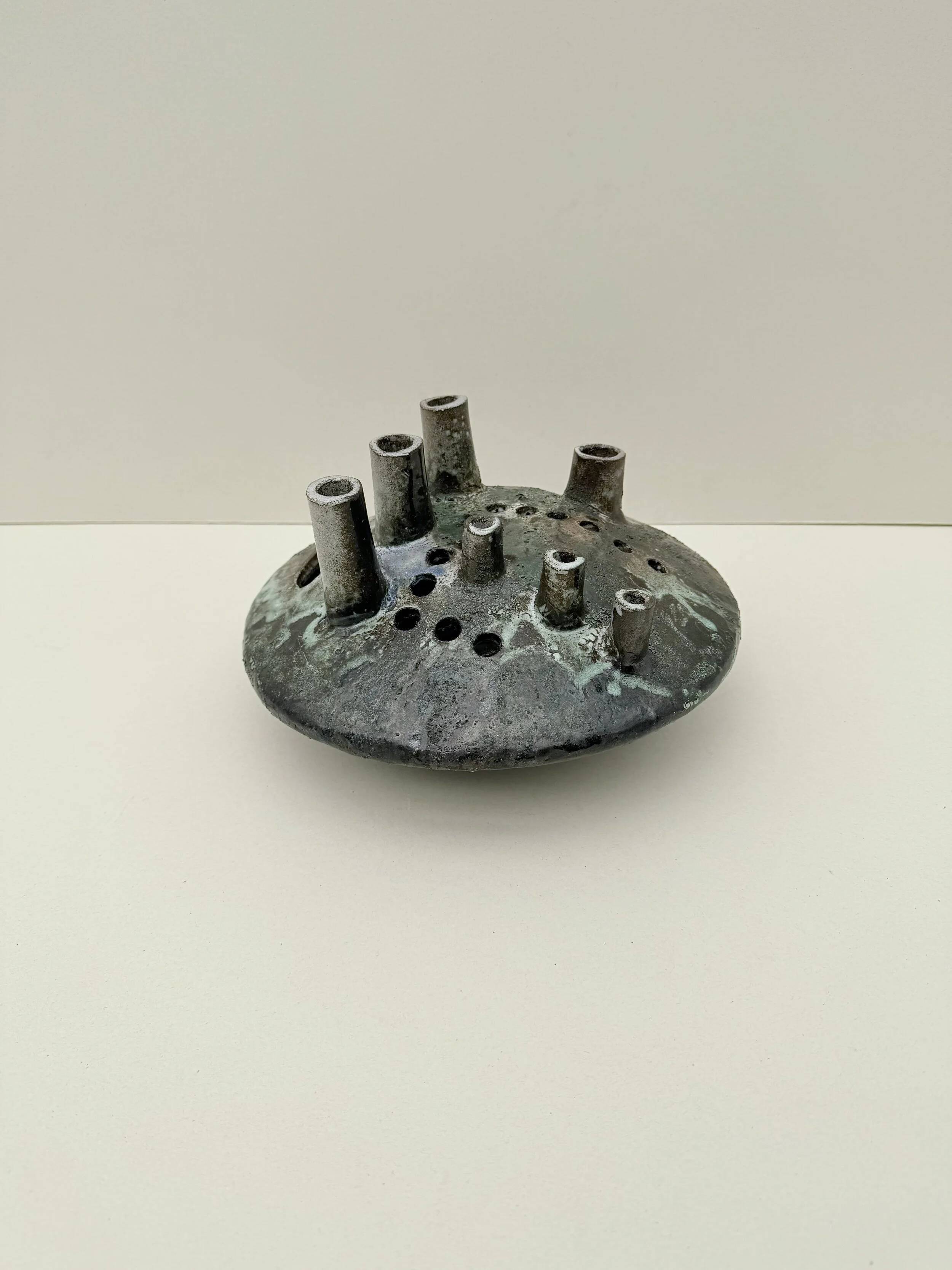 Ceramic flower vase signed, 1960