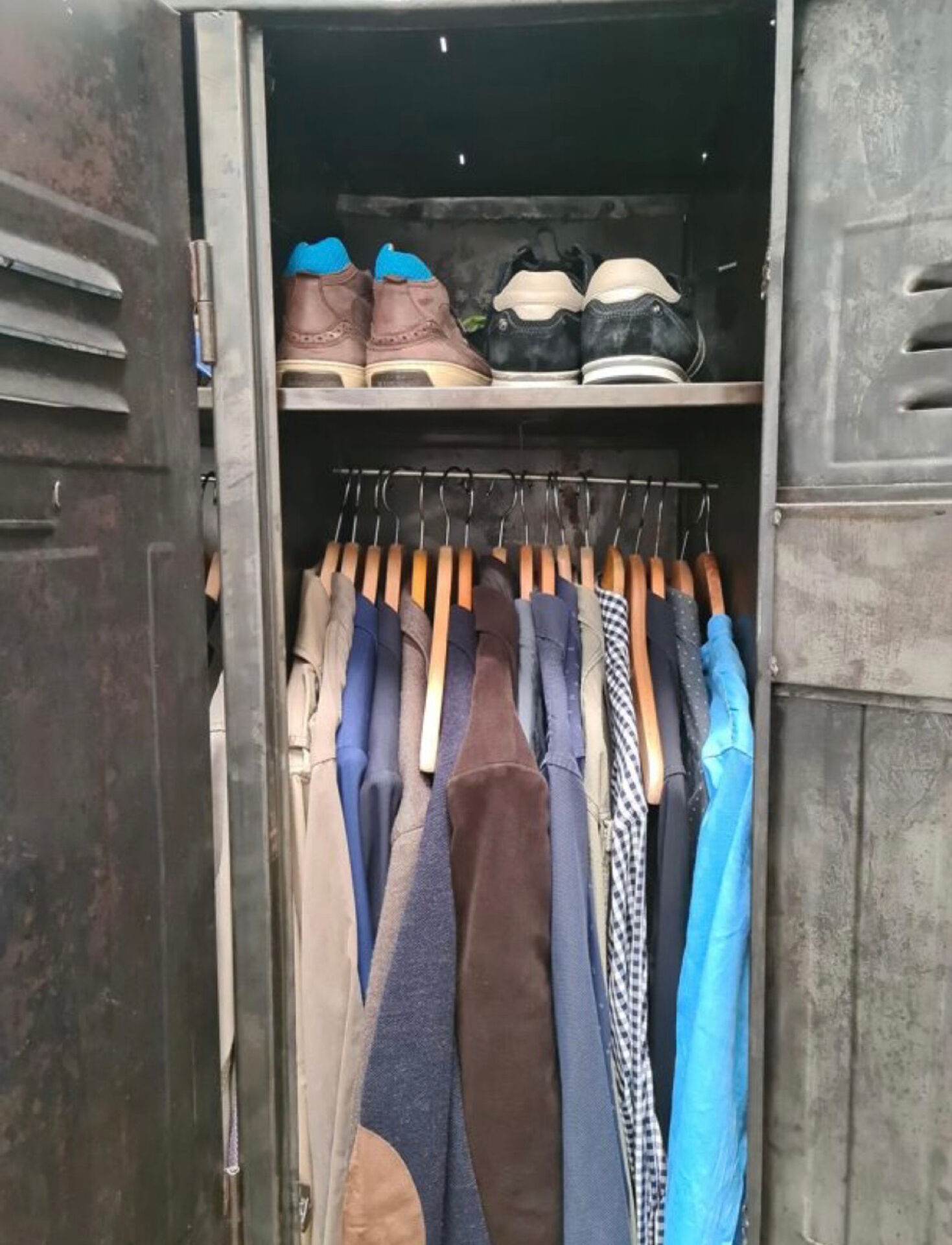 Metal wardrobe locker steel industrial 1950