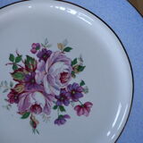 6 plates Badonviller blue ledge and floral pattern