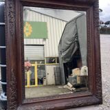 Large carved wooden mirror