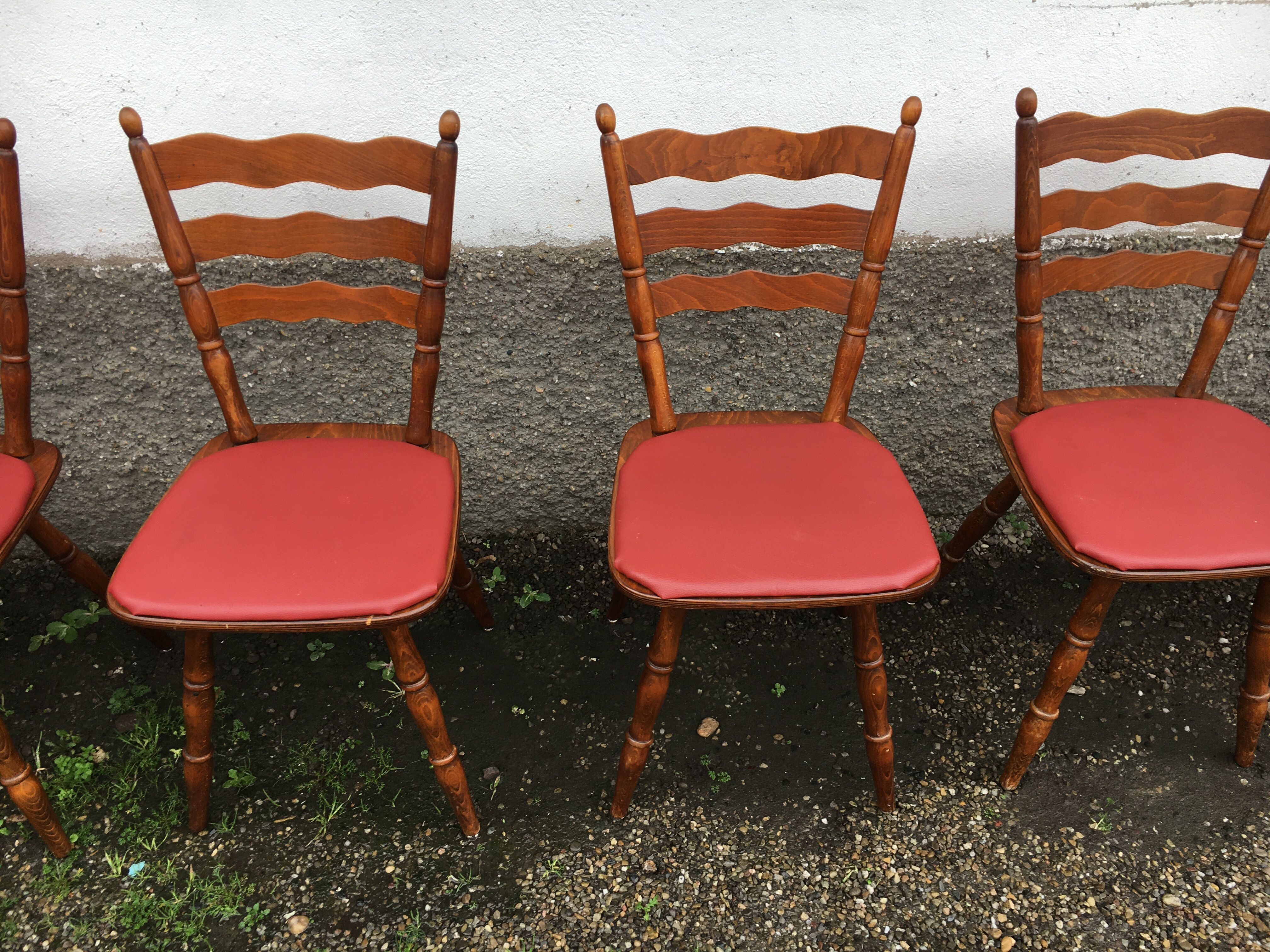 Bistro chairs vintage Scandinavian brasserie colorful galette - 1950 1960