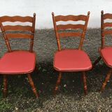 Bistro chairs vintage Scandinavian brasserie colorful galette - 1950 1960