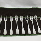 12 fourchettes à gâteaux vendôme taille ancienne, Christofle