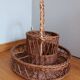 Rattan wicker glass and bottle holder basket