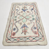 4x6 neutral handmade anatolian turkish rug,	115c192cm