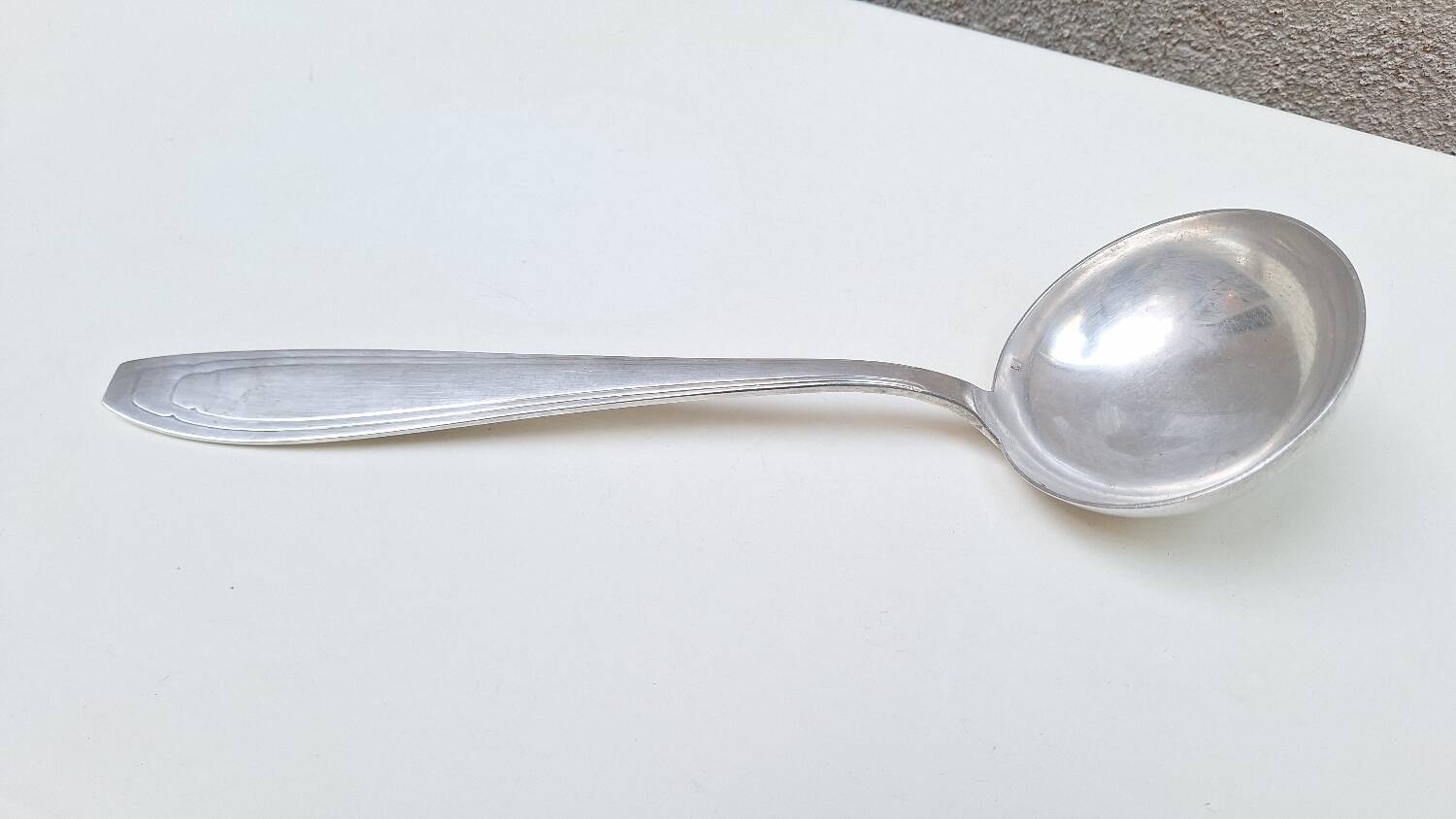 Apollo silver-plated metal ladle