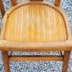 Set of 4 bistro chairs in beech and blond oak from the 50s