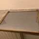 4 old large picture frames metal curved glass