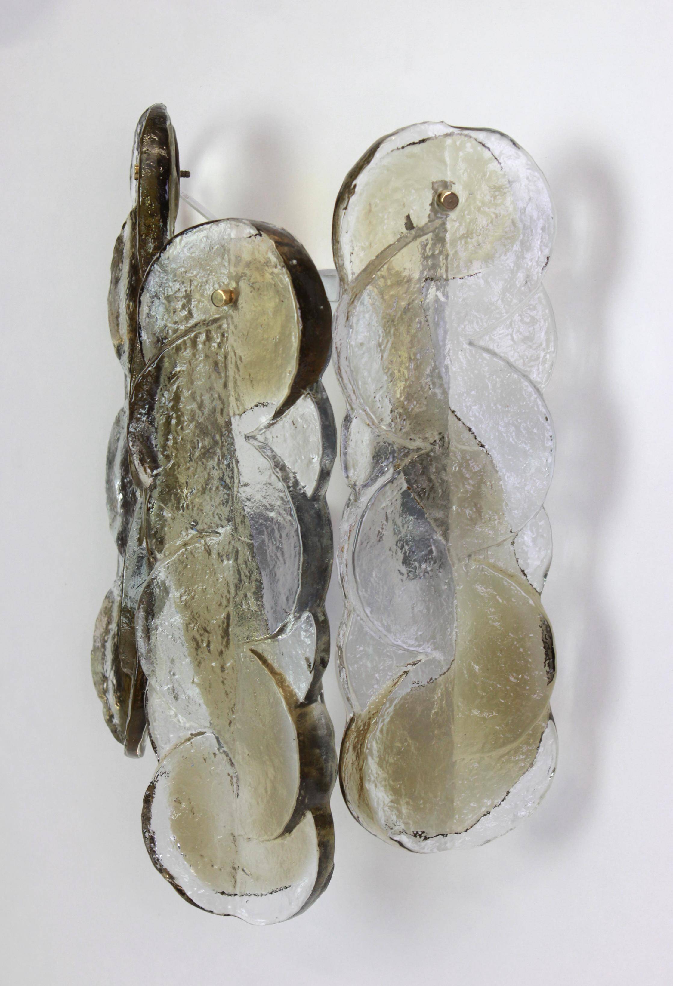 Pair of large wall sconces by Kalmar, Austria, 1960s.