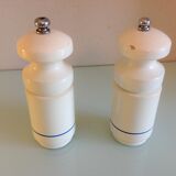 White wood pepper and salt mills by Borel France / vintage 70s