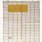 Tapis Contemporain Jaune et Blanc - 266 x 215 cm