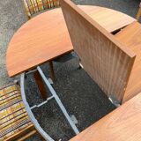 Table + 6 chaises baumann vintage 1970
