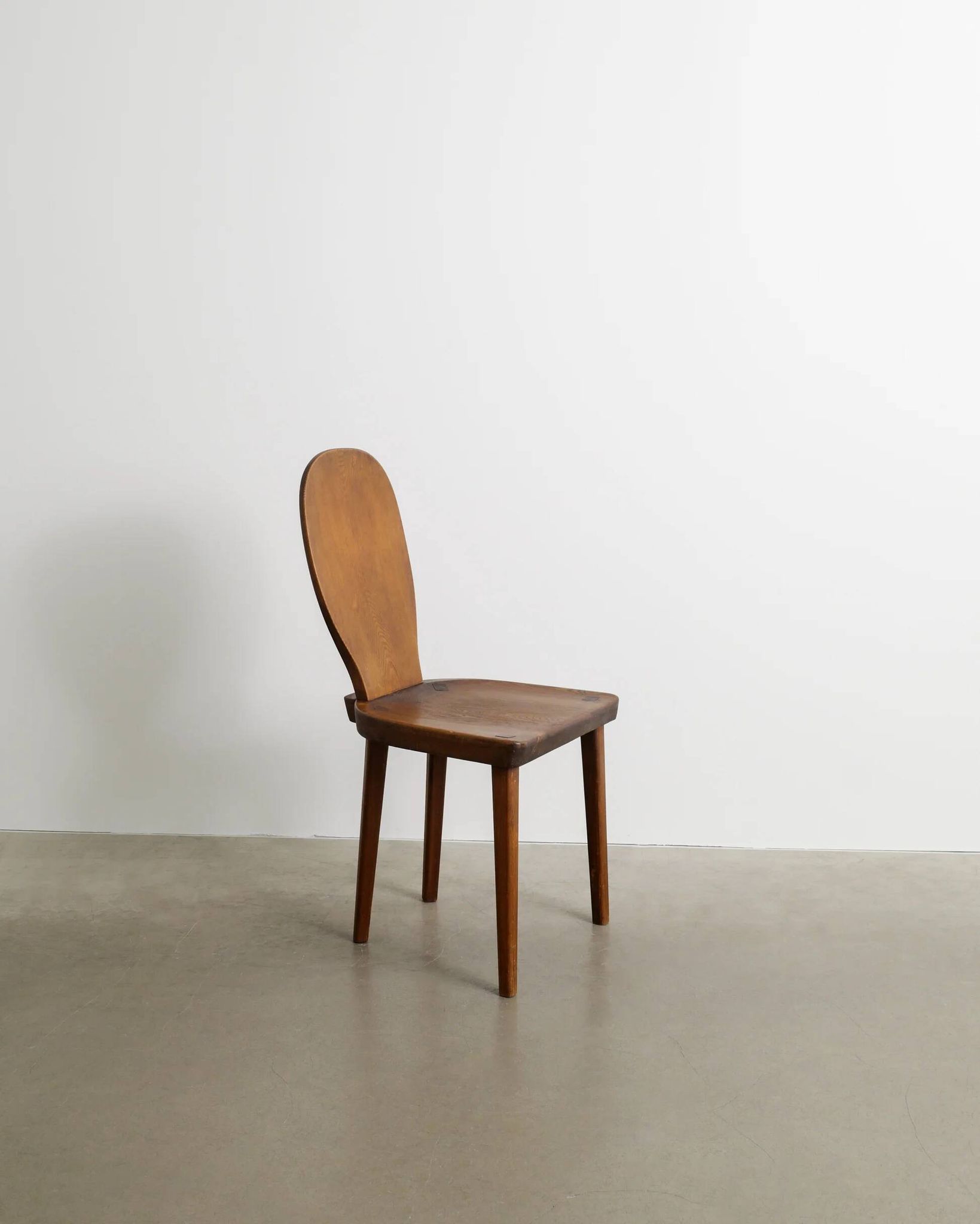 Vintage Swedish Modern Wooden "Skedblad" Pine Chair by Carl Malmsten, 1930s