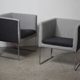 Pair of vintage amchairs model Solo by Antonio Citterio for B&B Italia
